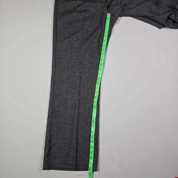 Worthington Modern Fit Wide Leg Plaid Pants Gray Black Check Stretch Sz 12 - Picture 10 of 12